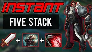 INSTANT 5 STACK DARIUS!! INCREDIBLE BURST DAMAGE!! | League Of Legends |