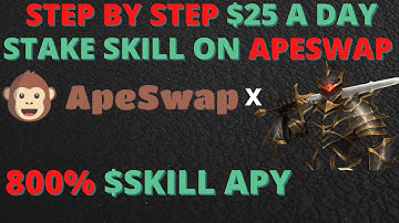 CryptoBlades - Stake $SKILL on ApeSwap Step By Step | $25 A Day Liquidity Pool Staking