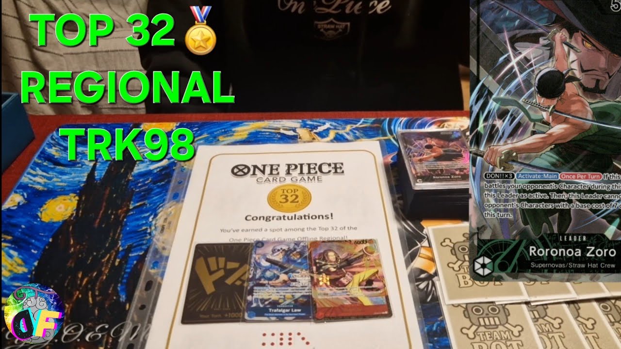 TRK98 Top 32 Zoro Green Decklist Milan Regional OP12.5 PRB02 - One