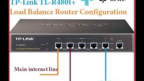 TP Link TL R480 Load Balance Router Configuration