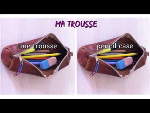 Ma trousse (my pencil case in french) - YouTube