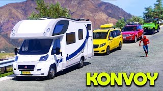 Karavan Arabalar ile Konvoy Yapıp Tatile Gidiyoruz  GTA 5