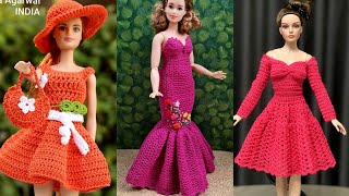 Most Beautiful Crochet Baby Western Doll Dress,Crochet Baby Frock,Crosia Frock ,