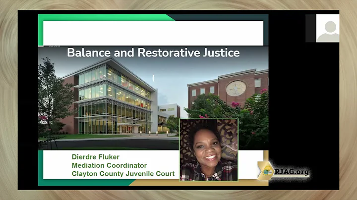 RJAG Diedre Fluker Balance and Restorative Justice