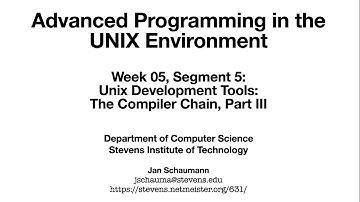 Advanced Programming in the UNIX Environment: Week 05, Segment 5 - Compilation and Assembly