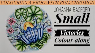 Colouring in SMALL VICTORIES Frog | Johanna Basford | #Polychromos Colour along