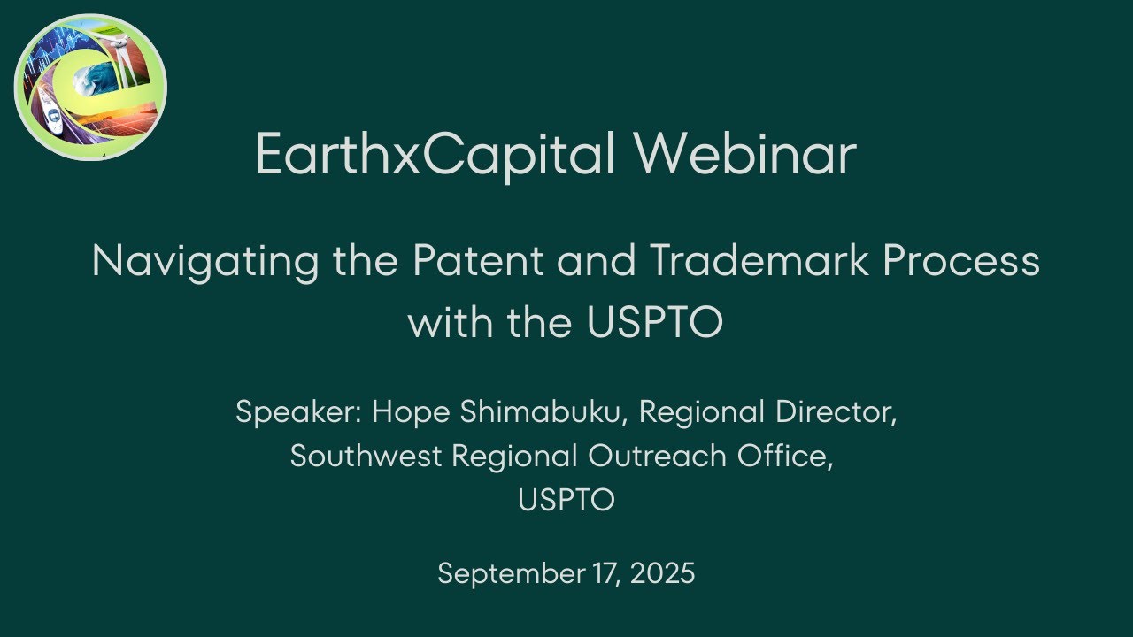 Navigating the Patent and Trademark Process with the USPTO – 9/17/2025