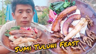 Tuluni Feast. Pork With Chicken Leg Mukbang