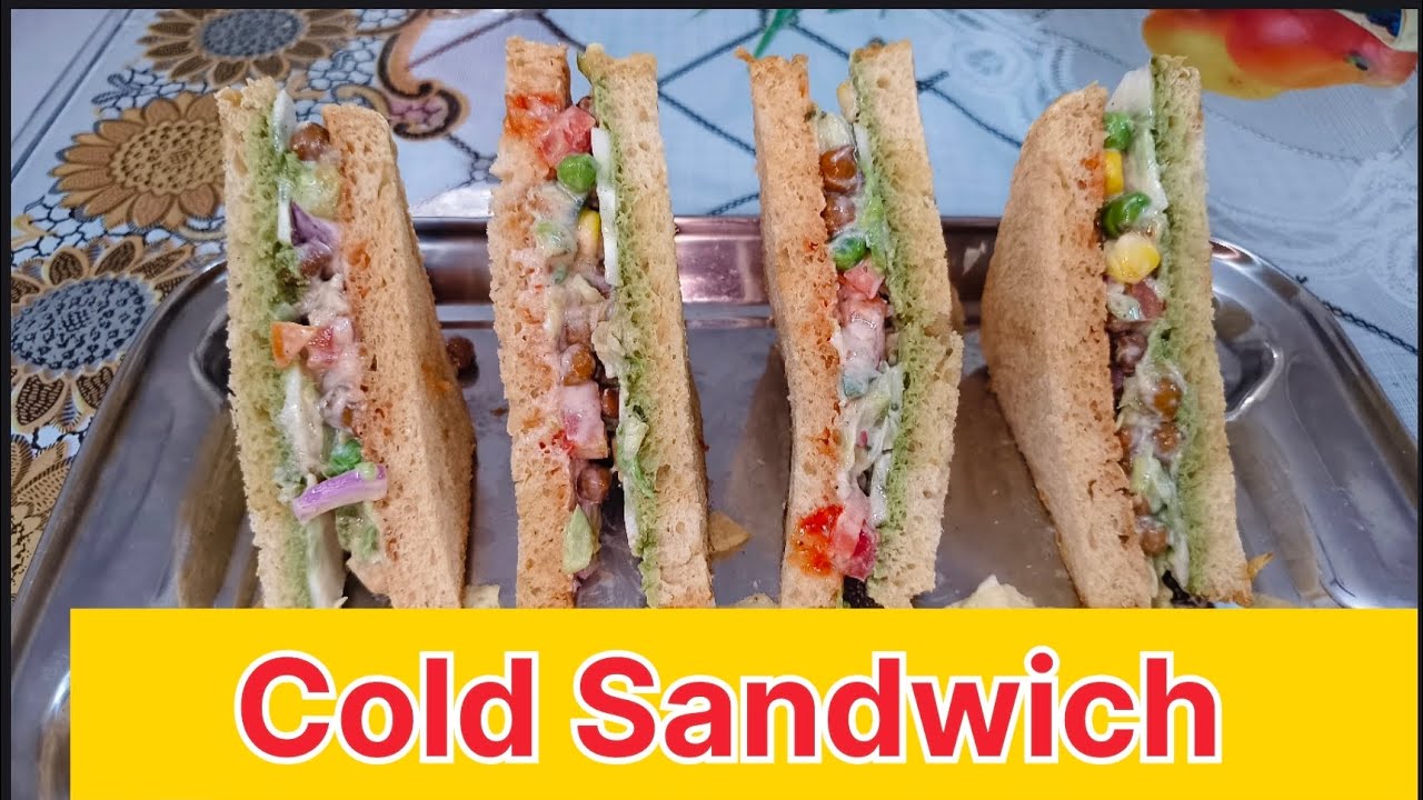Cold Sandwich😋 No butter-Oil-Ghee & No Cheese/Protein Sandwich with lots of vegetables #coldsandwich