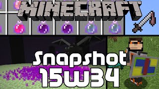 Minecraft Snapshot 15w34b (Part 1) - SHIELDS, NEW POTIONS, & MORE!