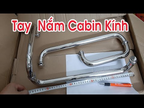Tay Nắm Cabin Kính tim lỗ 235x435 | Tay nắm phòng tắm kính