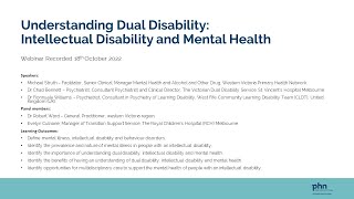 Understanding Dual Disability: Intellectual Disability and Mental Health 2022.10.18