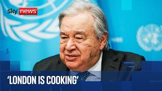 UN chief delivers remarks on climate change and energy