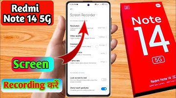 how to screen recording in redmi note 14 5g, redmi note 14 5g screen recording with sound