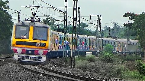 Aerodynamic Headed Fast Accelerating EMU Train Speeding in Huge Curve Back to Back | Eastern Railway