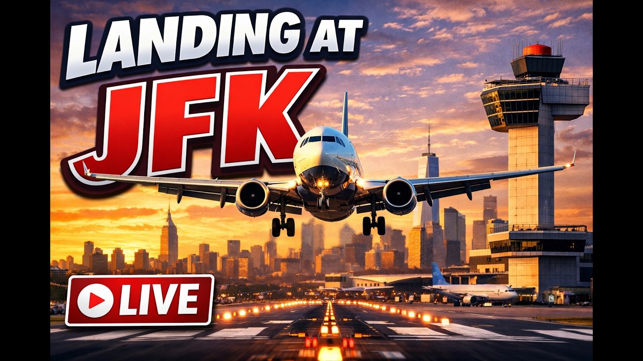 LIVE Landing at JFK | Real-Time Approach & Touchdown | MSFS