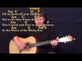House of the Rising Sun - Guitar Fingerstyle Cover with Chords/Lyrics