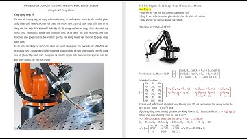 Ứng dụng ma trận Jacobian trong điều khiển robot.