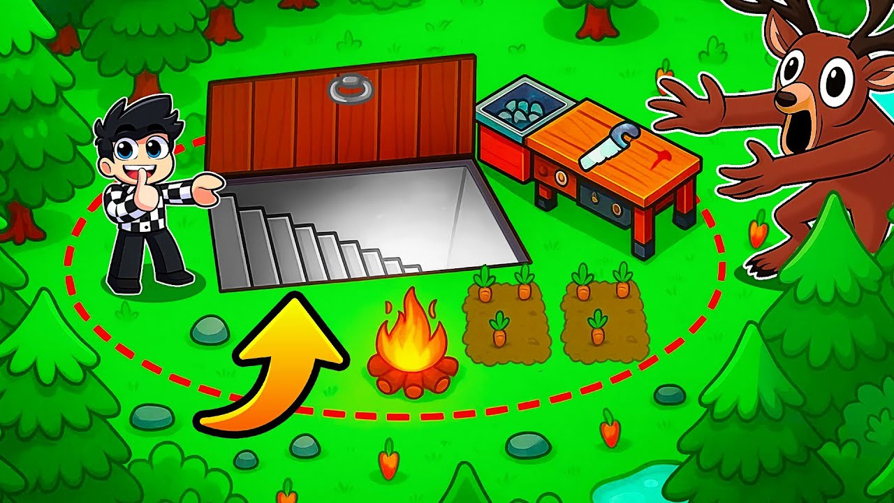 J’ai Construit un PASSAGE SECRET dans mon CAMP sur 99 Nuits dans la Pire Forêt Roblox !