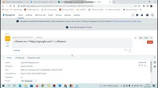 HTML content spoofing via XSS