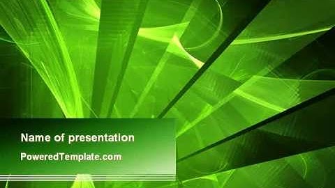 Green Abstract Stripes PowerPoint Template by PoweredTemplate.com