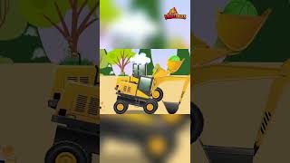 Excavator and Loader Play Basketball | Fun Cartoon Game