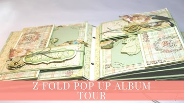 Flip Through Z Fold Pop Up Album for Graphic 45 By Teresa Cruz