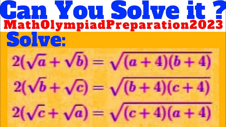 Can You Solve This Math Olympiad Question!?@AyaansMath