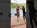 She is beautiful and her rope swinging is elegant! #WaterRopeSwing #CaptureAmazingMoments