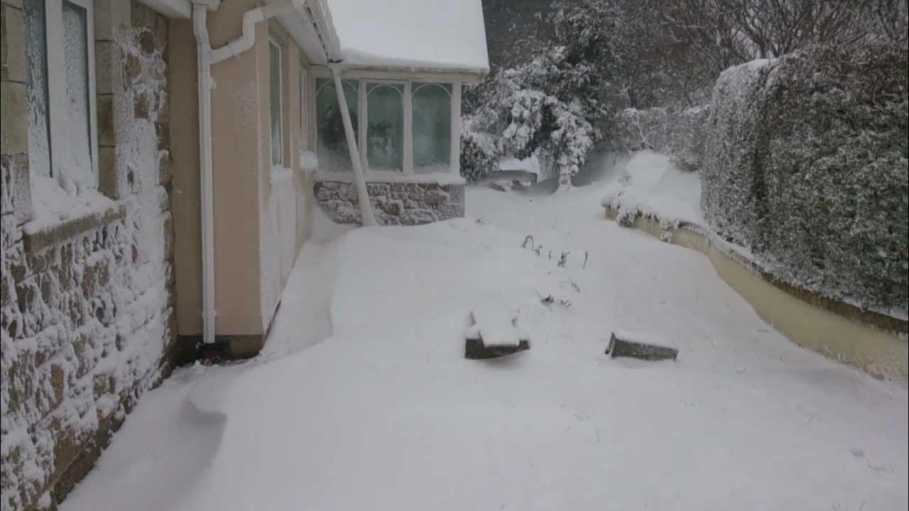 Guernsey snow on 12th March 2013 YouTube