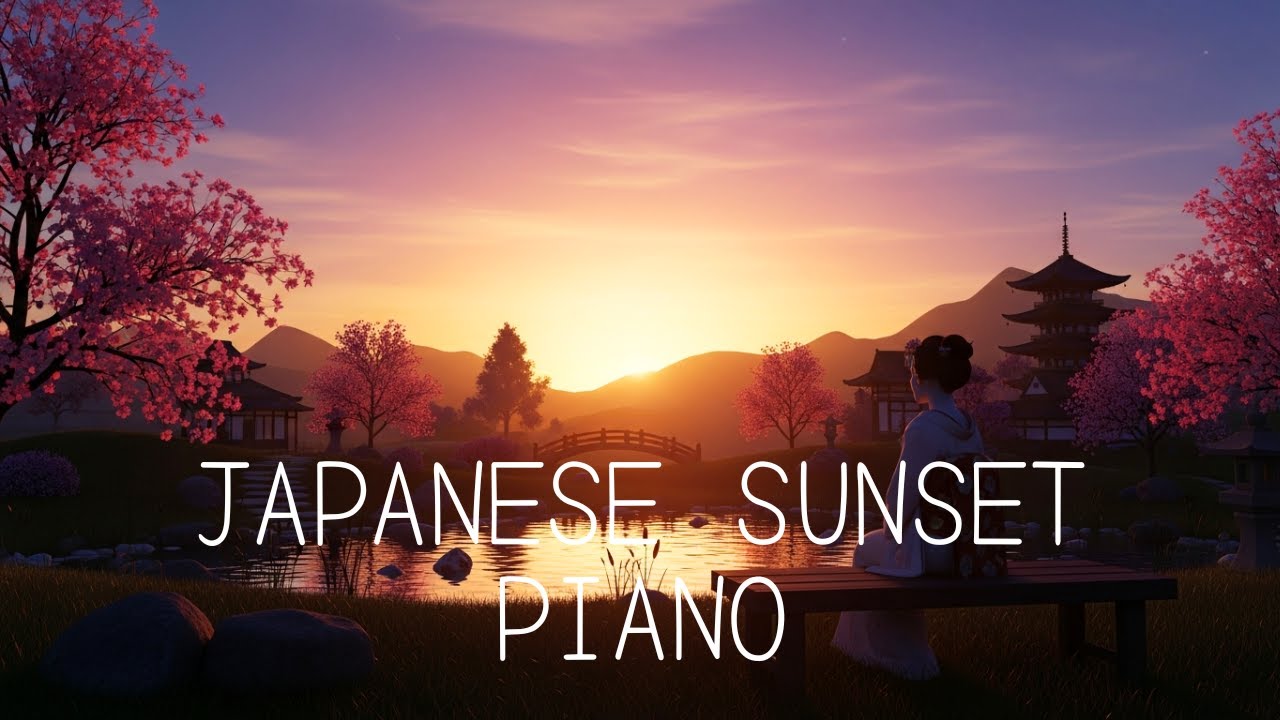 Soft Piano Music at Sunset | Calm Japanese Instrumental Ambience