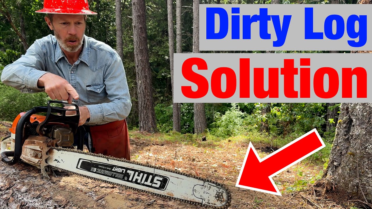 Pro Hack to Keep Your Chainsaw Sharp Cutting Dirty Logs - YouTube
