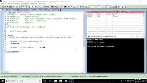 27. Solução do exercício 2 - Curso de Lógica de Programação com VISUAL G