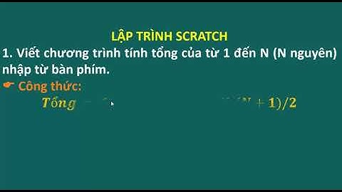 Sum 1 to N using Scratch