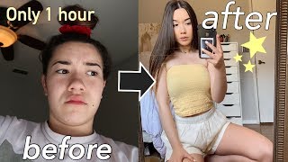 How to look less UGLY in ONLY 1 Hour | glow up challenge