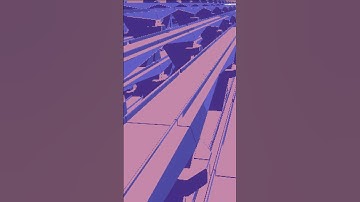 Sci-fi highway - 3d pixel art loop in Blender #shorts