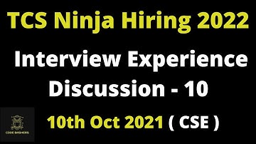 Latest TCS (NQT) Ninja Interview Experience 2022 Batch | TR+MR+HR Questions discussed |10th Oct 2021