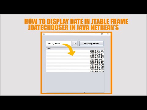 How to Display Date in JTable Frame |JDateChooser| in |JAVA| ||NETBEAN'S|(PART 1/2)