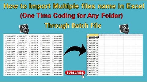 How to import Multiple files name in Excel.