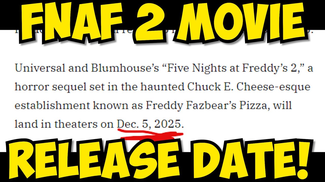 FNAF 2 MOVIE RELEASE DATE & TEASER - YouTube