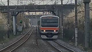 E231系0番台ケヨMu22編成が東川口駅2番線に到着する動画