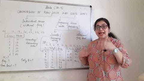 Individual/discrete /continuous series conversion/chapter 4/statistics 11th