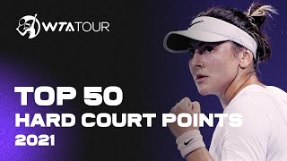 WTA Greatest Hits | Top 50 Hard Court Points of 2021! ‍️