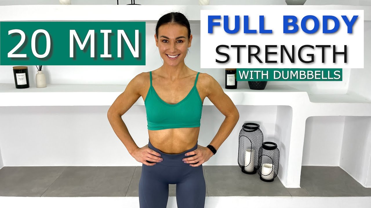 20 Min FULL BODY BURN Workout At Home Tone & Sculpt with Dumbbells
