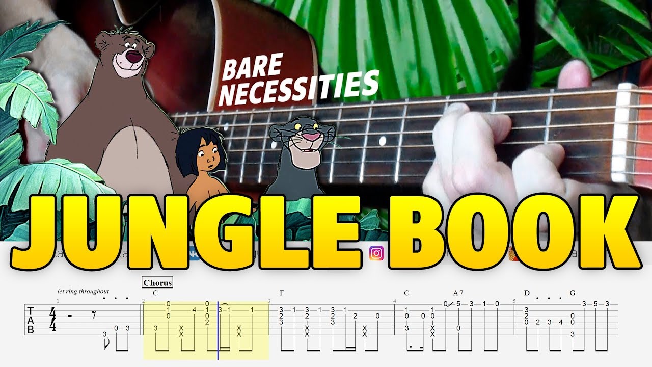 The Bare Necessities (fingerstyle cover and free tabs) - YouTube.