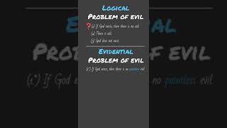 Evidential Problem of Evil in 60 seconds #shorts