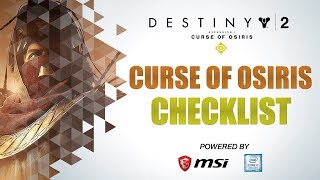 Destiny 2 Curse of Osiris Checklist (curse of osiris exotics) DUTCH