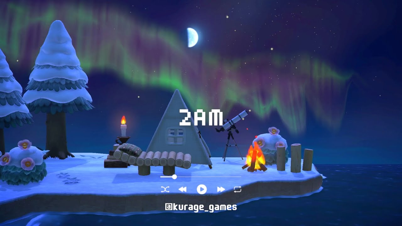 あつ森BGM「午前2時」オーロラ｜Animal Crossing BGM + Hourly Music Playlist 🎧