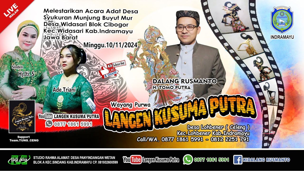 ✅LIVE MALAM WAYANG PURWA LANGEN KUSUMA PUTRA | DESA WIDASARI BLOK CIBOGOR WIDASARI - INDRAMAYU, 2024