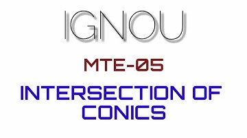 Intersection of Conics